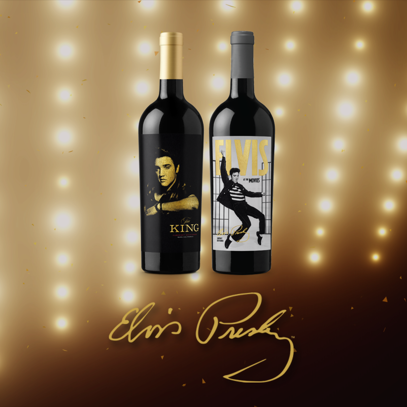 2 Bottles of Elvis Presley Wines