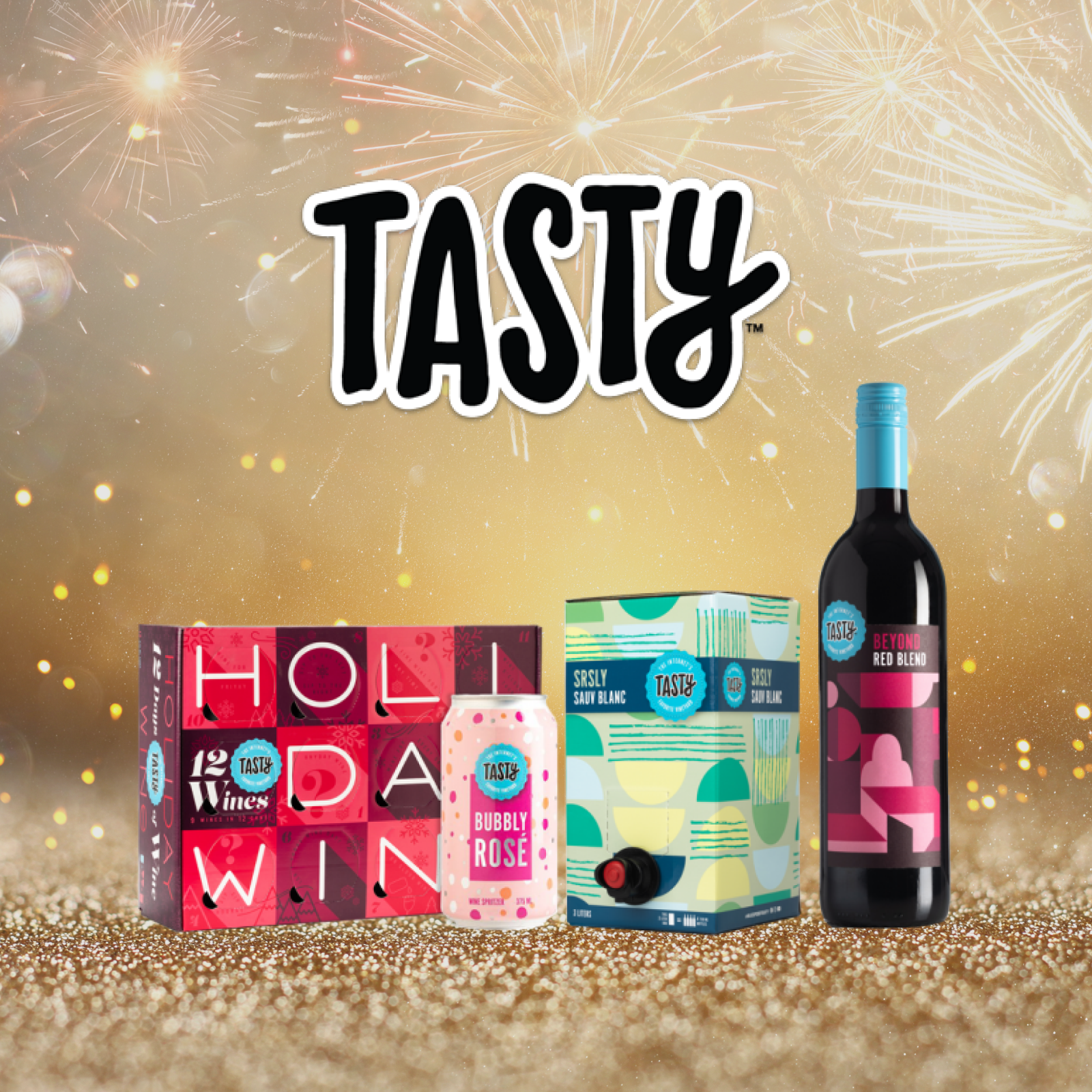 Wine photography with Tasty logo