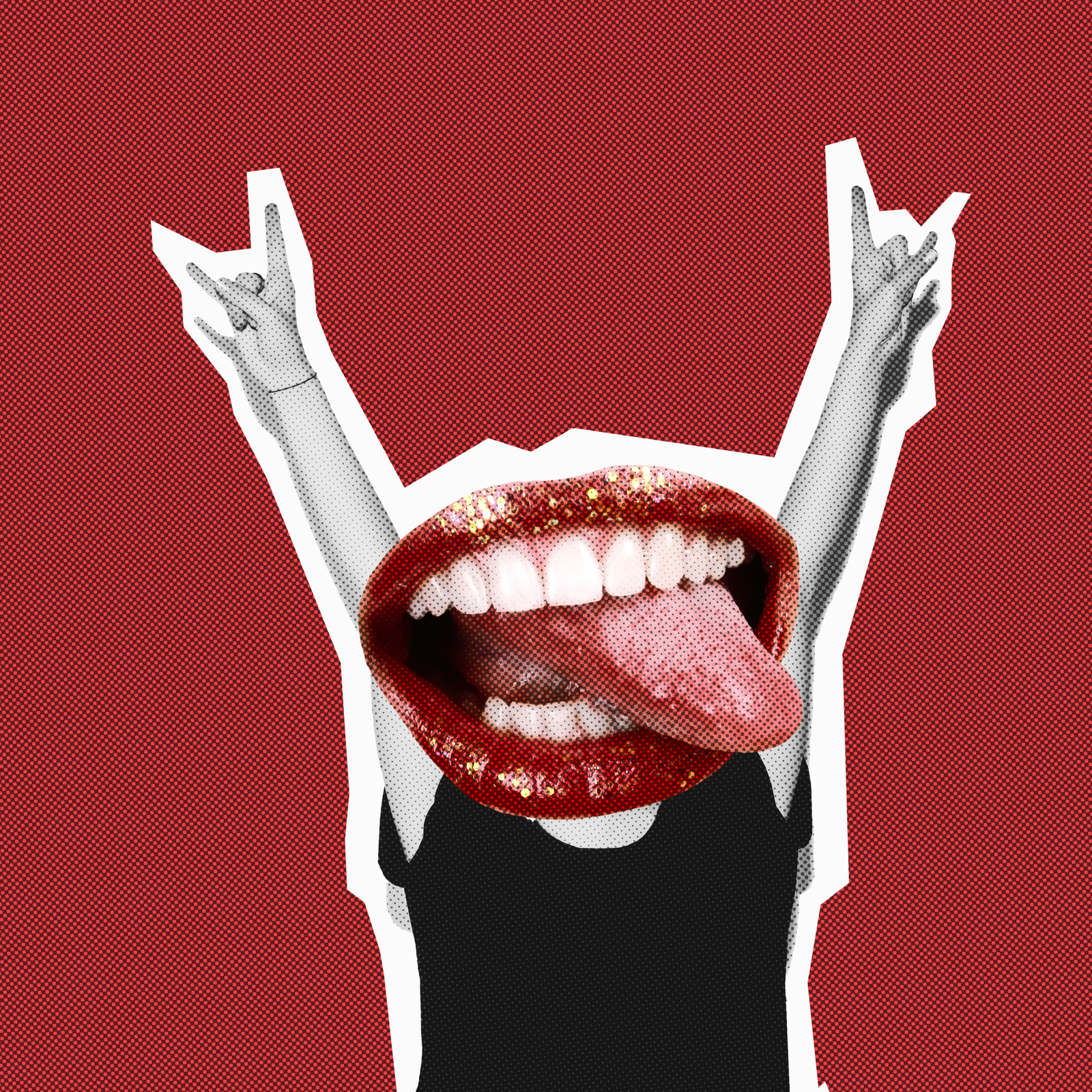 Person doing the rock hands 